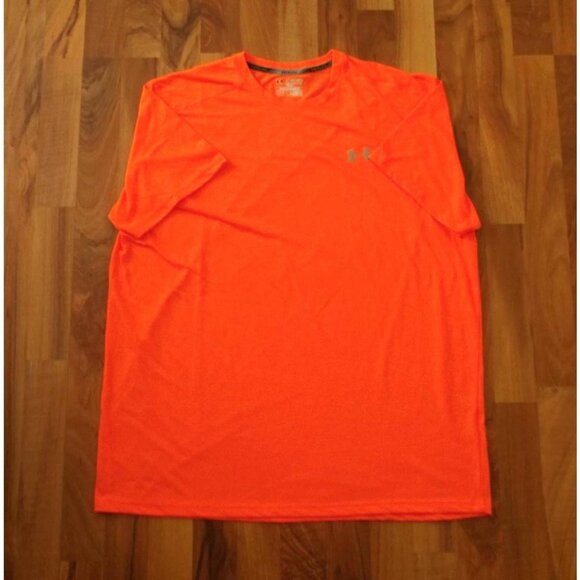 Under Armour® Threadborne Streaker Run Blaze Orange Tee T-Shirt Size 2XL - Picture 1 of 8